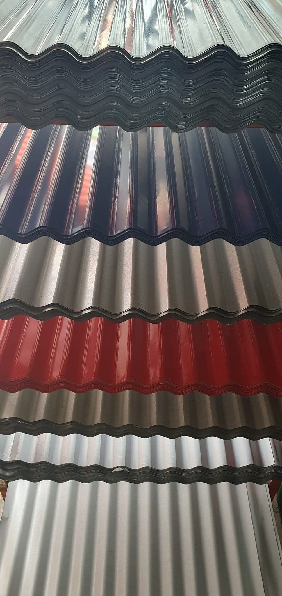 Teja de zinc prepintada